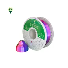 PLA Silk Azul-Escuro & Vermelho-Rosa & Verde (Dark Blue & Rose Red & Green) 1.75mm 1KG Lotactree