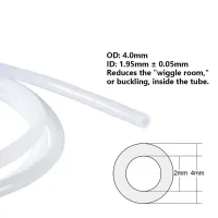 Tubo Teflon PTFE Ext 4mm Int. 2mm - 1Metro
