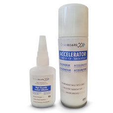 Cola  cianoacrilato Kit 50 GRS cianoacrilato Viscosidad alta + 200 ml activador Cyanboard